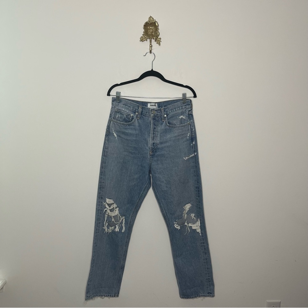 Agolde 90's Mid Rise Loose Jeans in Fall Out 27 - Picture 2 of 9